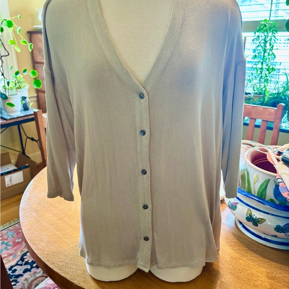 J. Jill Beige Cardigan Sweater